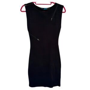 Alice + Olivia Gyllen Zipper Metalic mini dress